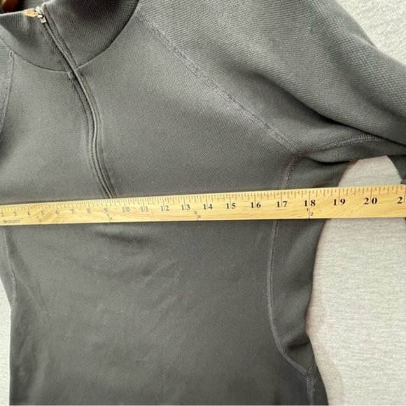Avia Womens Black Quarter Zip Pullover Size Medium Long Sleeve - Picture 7 of 7